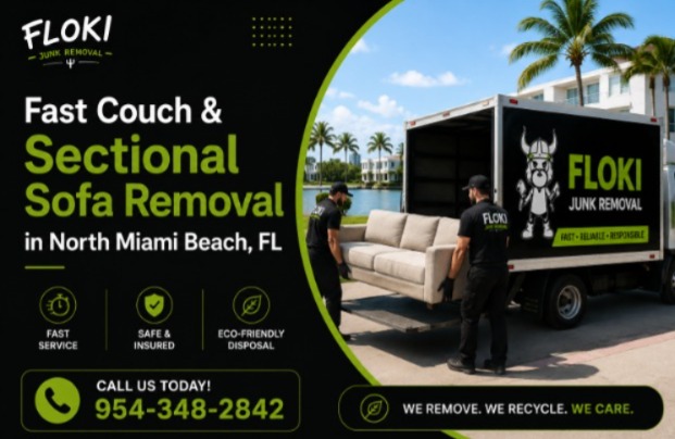 Sectional Sofa Removal in North Miami Beach, FL